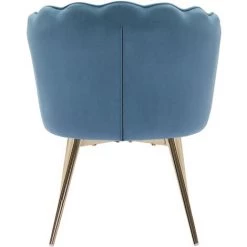 BAïTA Fauteuil CALLISTA En Velours Bleu Avec Pieds Doré - Bleu 11 BAïTA Fauteuil CALLISTA En Velours Bleu Avec Pieds Doré - Bleu -Pas Cher Fauteuil Magasin 54692659 5
