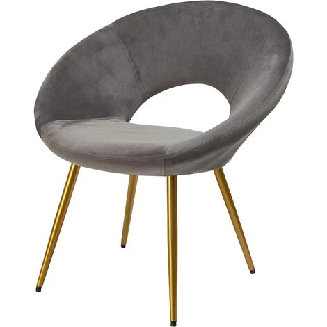 Baroni Home Fauteuil Rembourré Velvet Circulaire Avec Pieds En Fer Doré. Chaise De Bureau Ou Salle à Manger Super Confortable Et Tourterelle Gris Ergonomique 55x58x78 Cm 3 Baroni Home Fauteuil Rembourré Velvet Circulaire Avec Pieds En Fer Doré. Chaise De Bureau Ou Salle à Manger Super Confortable Et Tourterelle Gris Ergonomique 55x58x78 Cm