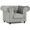 MOBILIER DECO WARREN - Fauteuil Chesterfield En Velours Gris 2 MOBILIER DECO WARREN - Fauteuil Chesterfield En Velours Gris -Pas Cher Fauteuil Magasin 54827318 1