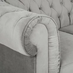 MOBILIER DECO WARREN - Fauteuil Chesterfield En Velours Gris 11 MOBILIER DECO WARREN - Fauteuil Chesterfield En Velours Gris -Pas Cher Fauteuil Magasin 54827318 5