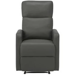 BAïTA Fauteuil Relax Small LOVA En PU Gris Foncé Avec Fonction Manuel - Gris -Pas Cher Fauteuil Magasin 54896517 3