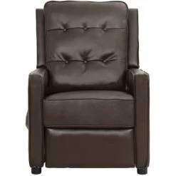 VidaXL Fauteuil Inclinable Similicuir Brillant Marron - Brun -Pas Cher Fauteuil Magasin 54901349 2
