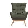 MILIBOO Fauteuil Scandinave Effet Velours Kaki Et Bois BRODY - Kaki Velours 1 MILIBOO Fauteuil Scandinave Effet Velours Kaki Et Bois BRODY - Kaki Velours -Pas Cher Fauteuil Magasin 54943641 1