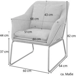 SVITA JOSIE Fauteuil Rembourré Fauteuil D'appoint Gris Canapé Simple Fauteuil Relax Tissu -Pas Cher Fauteuil Magasin 54948976 3