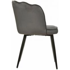 TOILINUX Lot De 2 Fauteuils En Velours Isora - Longueur 61, Profondeur 58, Hauteur 79cm - Gris 9 TOILINUX Lot De 2 Fauteuils En Velours Isora - Longueur 61, Profondeur 58, Hauteur 79cm - Gris -Pas Cher Fauteuil Magasin 54995598 3