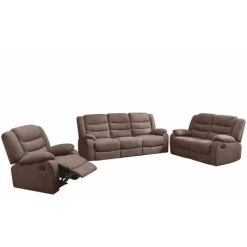 ALTOBUY PHOENIX - Fauteuil Relax Manuel Tissu Marron - Marron Foncé -Pas Cher Fauteuil Magasin 55067928 3