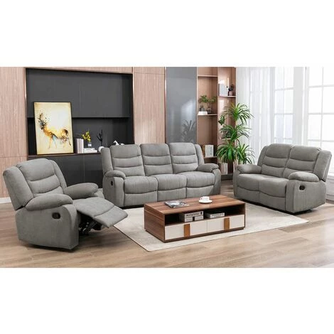 ALTOBUY PHOENIX - Fauteuil Relax Manuel Tissu Gris - Gris 4 ALTOBUY PHOENIX - Fauteuil Relax Manuel Tissu Gris - Gris – Image 2