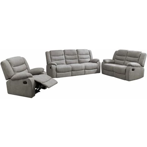 ALTOBUY PHOENIX - Fauteuil Relax Manuel Tissu Gris - Gris 5 ALTOBUY PHOENIX - Fauteuil Relax Manuel Tissu Gris - Gris – Image 3