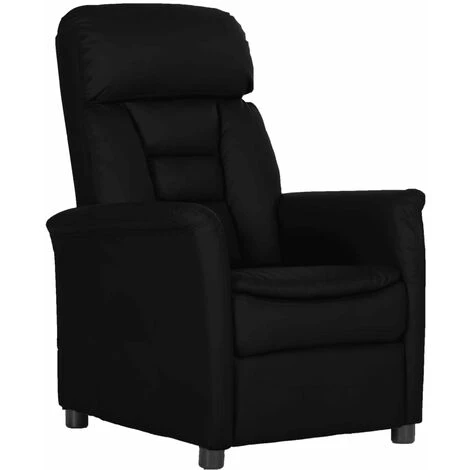 Fauteuil Inclinable Électrique Similicuir Noir VidaXL 4 Fauteuil Inclinable Électrique Similicuir Noir VidaXL – Image 2
