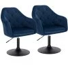 HELLOSHOP26 Lot De 2 Fauteuils Lounge Réglable En Hauteur Velours Et Métal Bleu - Bleu 2 HELLOSHOP26 Lot De 2 Fauteuils Lounge Réglable En Hauteur Velours Et Métal Bleu - Bleu -Pas Cher Fauteuil Magasin 55080486 1