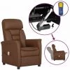 Fauteuil Inclinable Électrique De Massage Similicuir Marron VidaXL 1 Fauteuil Inclinable Électrique De Massage Similicuir Marron VidaXL -Pas Cher Fauteuil Magasin 55241419 1