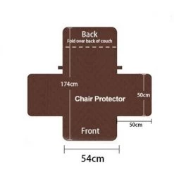 Losange Rétro Européen Housse De Protection Réversible Pour Fauteuil Relax, Polyester, Marron, 180 X 60 Cm，Fontainebleau -Pas Cher Fauteuil Magasin 55255521 2