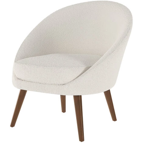 RENDEZ VOUS DéCO Fauteuil Blanc Calypso Effet Laine Bouclette - Blanc 3 RENDEZ VOUS DéCO Fauteuil Blanc Calypso Effet Laine Bouclette - Blanc