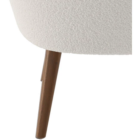 RENDEZ VOUS DéCO Fauteuil Blanc Calypso Effet Laine Bouclette - Blanc 5 RENDEZ VOUS DéCO Fauteuil Blanc Calypso Effet Laine Bouclette - Blanc – Image 3