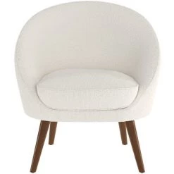 RENDEZ VOUS DéCO Fauteuil Blanc Calypso Effet Laine Bouclette - Blanc 11 RENDEZ VOUS DéCO Fauteuil Blanc Calypso Effet Laine Bouclette - Blanc -Pas Cher Fauteuil Magasin 55258775 5