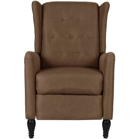 YOUTHUP Fauteuil De Massage Inclinable Marron Tissu - Brun 4 YOUTHUP Fauteuil De Massage Inclinable Marron Tissu - Brun – Image 2