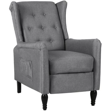 YOUTHUP Fauteuil Inclinable Gris Clair Tissu - Gris 3 YOUTHUP Fauteuil Inclinable Gris Clair Tissu - Gris