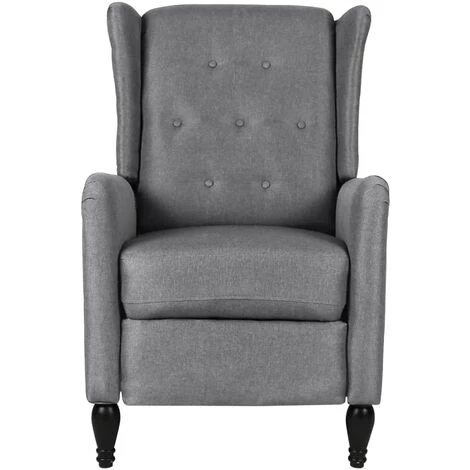 YOUTHUP Fauteuil Inclinable Gris Clair Tissu - Gris 4 YOUTHUP Fauteuil Inclinable Gris Clair Tissu - Gris – Image 2