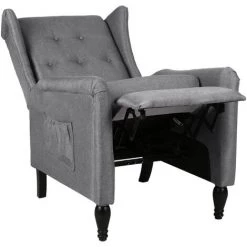 YOUTHUP Fauteuil Inclinable Gris Clair Tissu - Gris 11 YOUTHUP Fauteuil Inclinable Gris Clair Tissu - Gris -Pas Cher Fauteuil Magasin 55260758 5