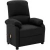 YOUTHUP Fauteuil De Massage Inclinable Noir Tissu - Noir -Pas Cher Fauteuil Magasin 55262245 1