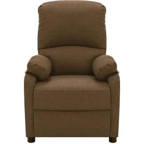 YOUTHUP Fauteuil De Massage Inclinable Marron Tissu - Brun 4 YOUTHUP Fauteuil De Massage Inclinable Marron Tissu - Brun – Image 2