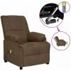YOUTHUP Fauteuil De Massage Inclinable électrique Brun Similicuir Daim - Brun 2 YOUTHUP Fauteuil De Massage Inclinable électrique Brun Similicuir Daim - Brun -Pas Cher Fauteuil Magasin 55262252 1