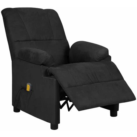 YOUTHUP Fauteuil De Massage Inclinable Noir Similicuir Daim - Noir 4 YOUTHUP Fauteuil De Massage Inclinable Noir Similicuir Daim - Noir – Image 2