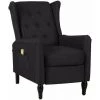 YOUTHUP Fauteuil De Massage Inclinable Noir Tissu - Noir -Pas Cher Fauteuil Magasin 55262258 1
