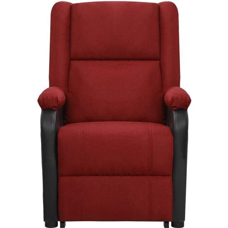 YOUTHUP Fauteuil De Massage Inclinable Rouge Bordeaux Tissu - Rouge 5 YOUTHUP Fauteuil De Massage Inclinable Rouge Bordeaux Tissu - Rouge – Image 3
