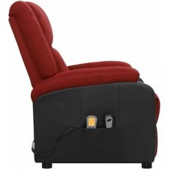 YOUTHUP Fauteuil De Massage Inclinable Rouge Bordeaux Tissu - Rouge 10 YOUTHUP Fauteuil De Massage Inclinable Rouge Bordeaux Tissu - Rouge -Pas Cher Fauteuil Magasin 55262262 4