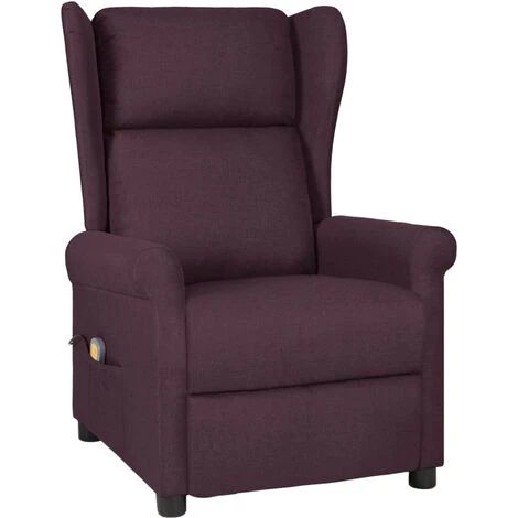 YOUTHUP Fauteuil De Massage Inclinable Violet Tissu - Pourpre 3 YOUTHUP Fauteuil De Massage Inclinable Violet Tissu - Pourpre