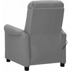 YOUTHUP Fauteuil De Massage Inclinable Gris Similicuir - Gris -Pas Cher Fauteuil Magasin 55262268 4