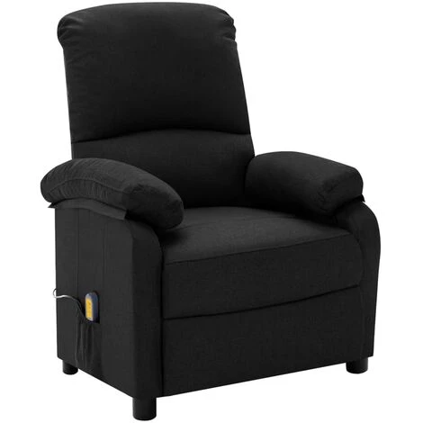 YOUTHUP Fauteuil De Massage Inclinable électrique Noir Tissu - Noir 4 YOUTHUP Fauteuil De Massage Inclinable électrique Noir Tissu - Noir – Image 2