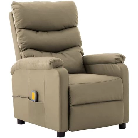 YOUTHUP Fauteuil Inclinable électrique De Massage Cappuccino Similicuir - Brun 4 YOUTHUP Fauteuil Inclinable électrique De Massage Cappuccino Similicuir - Brun – Image 2