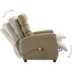 YOUTHUP Fauteuil Inclinable électrique De Massage Cappuccino Similicuir - Brun 10 YOUTHUP Fauteuil Inclinable électrique De Massage Cappuccino Similicuir - Brun -Pas Cher Fauteuil Magasin 55263450 4