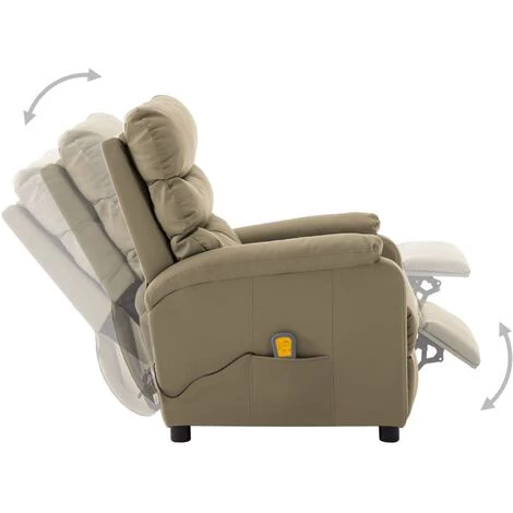 YOUTHUP Fauteuil Inclinable électrique De Massage Cappuccino Similicuir - Brun 6 YOUTHUP Fauteuil Inclinable électrique De Massage Cappuccino Similicuir - Brun – Image 4