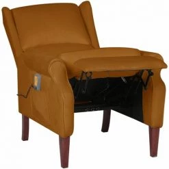 YOUTHUP Fauteuil De Massage Inclinable Marron Velours - Brun -Pas Cher Fauteuil Magasin 55263455 4