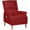 YOUTHUP Fauteuil De Massage Inclinable Rouge Bordeaux Tissu - Rouge -Pas Cher Fauteuil Magasin 55263457 1