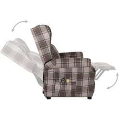 YOUTHUP Fauteuil De Massage Inclinable Beige Tissu - Beige -Pas Cher Fauteuil Magasin 55263460 4