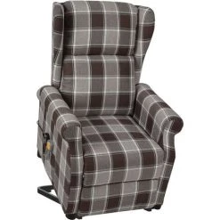 YOUTHUP Fauteuil De Massage Inclinable Marron Tissu - Brun