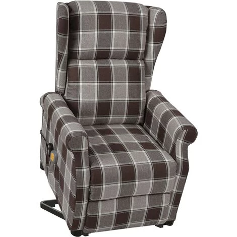 YOUTHUP Fauteuil De Massage Inclinable Marron Tissu - Brun 3 YOUTHUP Fauteuil De Massage Inclinable Marron Tissu - Brun