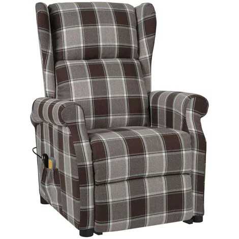 YOUTHUP Fauteuil De Massage Inclinable Marron Tissu - Brun 4 YOUTHUP Fauteuil De Massage Inclinable Marron Tissu - Brun â Image 2