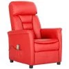 YOUTHUP Fauteuil De Massage Inclinable Rouge Similicuir - Rouge -Pas Cher Fauteuil Magasin 55263464 1