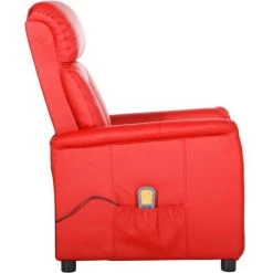 YOUTHUP Fauteuil De Massage Inclinable Rouge Similicuir - Rouge -Pas Cher Fauteuil Magasin 55263464 3