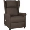 YOUTHUP Fauteuil De Massage Inclinable Marron Foncé Tissu - Brun -Pas Cher Fauteuil Magasin 55263467 1