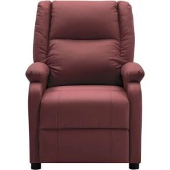 YOUTHUP Fauteuil Inclinable électrique Rouge Bordeaux Similicuir - Rouge -Pas Cher Fauteuil Magasin 55263501 3