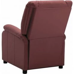 YOUTHUP Fauteuil Inclinable électrique Rouge Bordeaux Similicuir - Rouge -Pas Cher Fauteuil Magasin 55263501 5