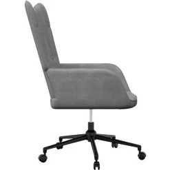YOUTHUP Chaise De Relaxation Gris Foncé Tissu - Gris -Pas Cher Fauteuil Magasin 55263516 3