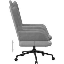 YOUTHUP Chaise De Relaxation Gris Foncé Tissu - Gris -Pas Cher Fauteuil Magasin 55263516 5