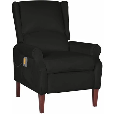 YOUTHUP Fauteuil De Massage Inclinable Noir Velours - Noir 3 YOUTHUP Fauteuil De Massage Inclinable Noir Velours - Noir